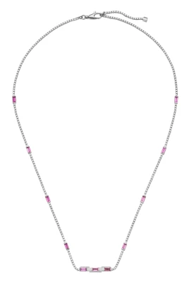 18kt Vitguld och Rubellit Baguette Halsband