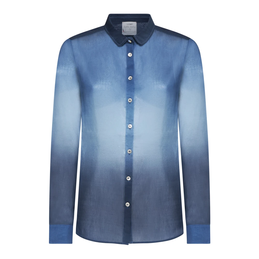 Forte Elegante Overhemden Collectie Blue Dames