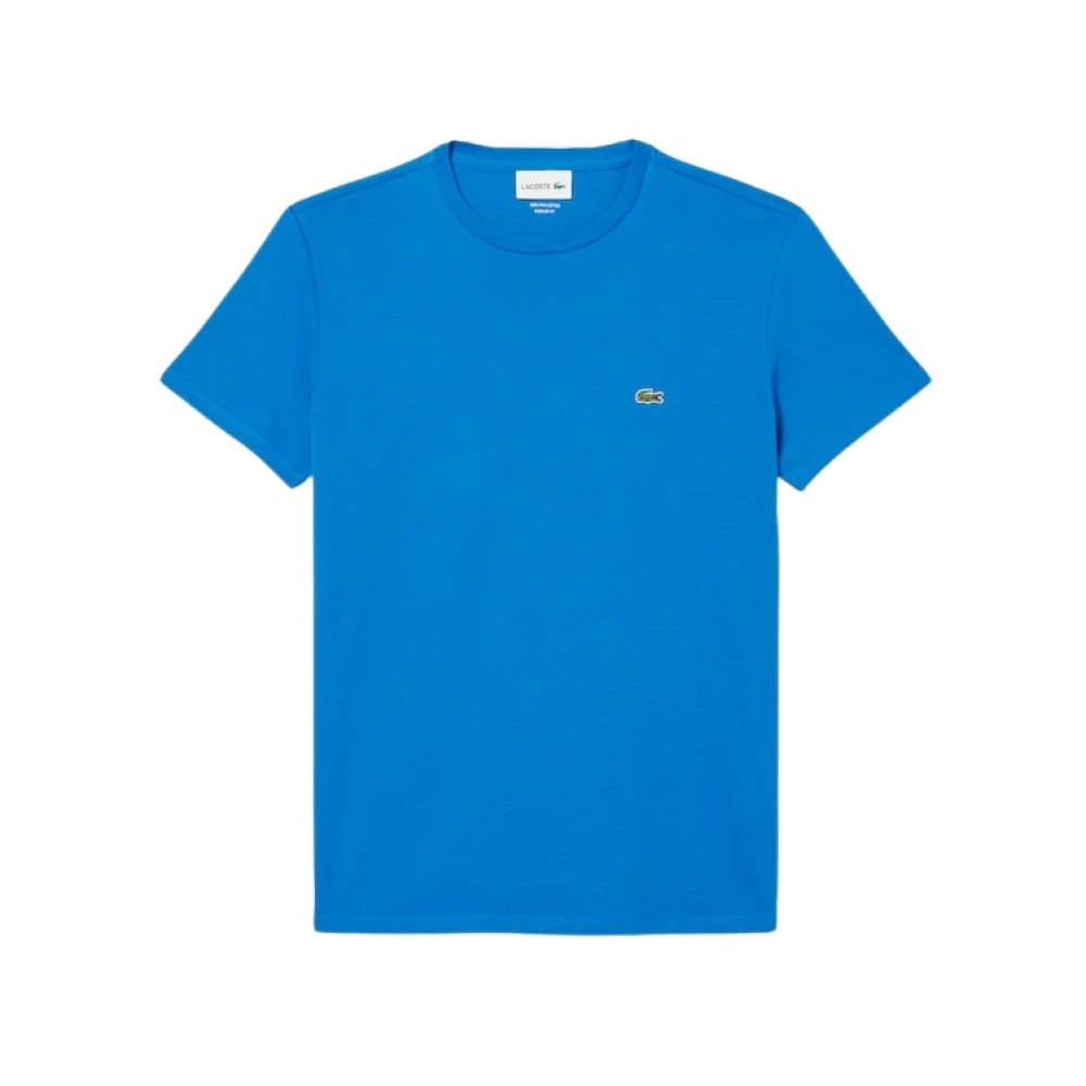 Lacoste Mannelijk Blauw Tops Heren, 2XL, T-Shirt Met Ronde Hals