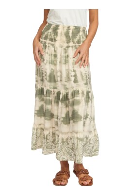 khaki-border-a-line-skirt