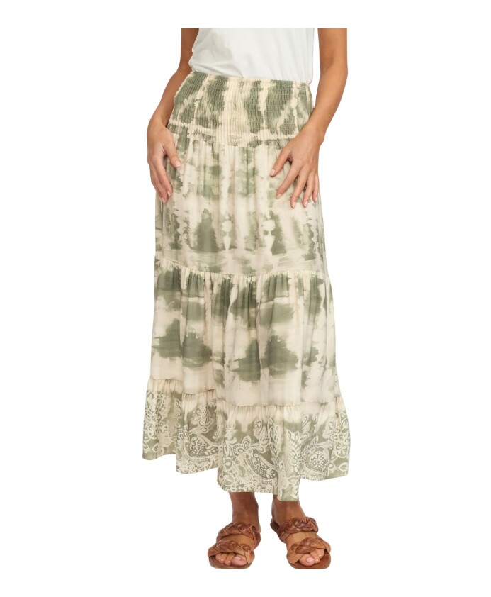 jupe-a-line-khaki-border