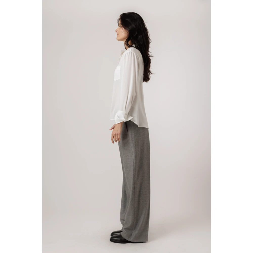 Windsor Elegante witte blouse met knoopsluiting White Dames