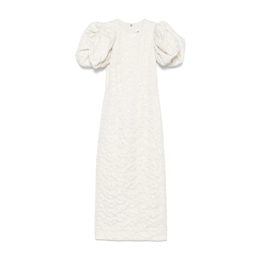 Rotate Birger Christensen Ivoor Rotate Jurk Elegante Stijl Beige Dames
