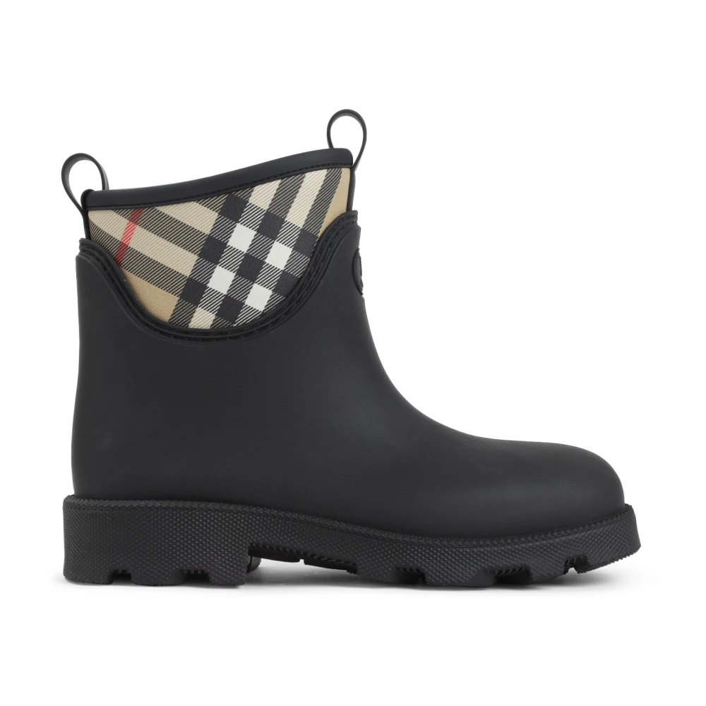 Burberry Women's Black Wellies, 6 Uk, Marsh Stamp Low Boots