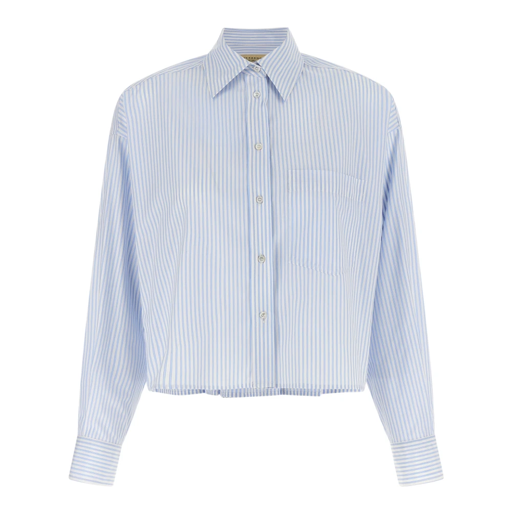 Weekend Max Mara Blå Wkdeden Cotton Poplin Shirt