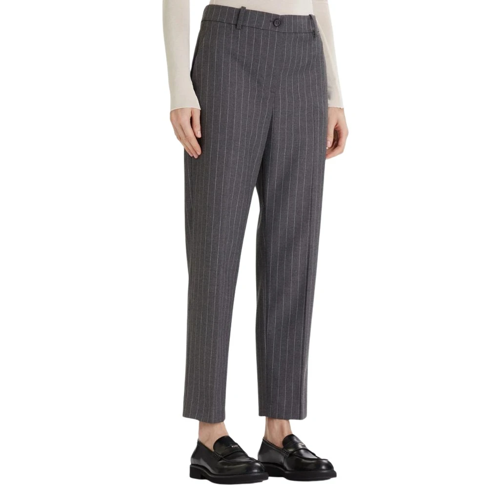 Tommy Hilfiger Women's Gray Cropped Trousers, S, Slim Straight Pant