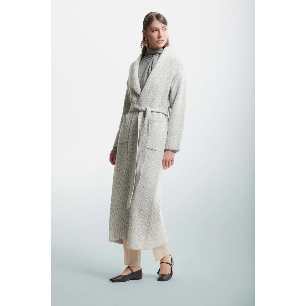 Kocca Gebreide jas in kimono snit Gray Dames