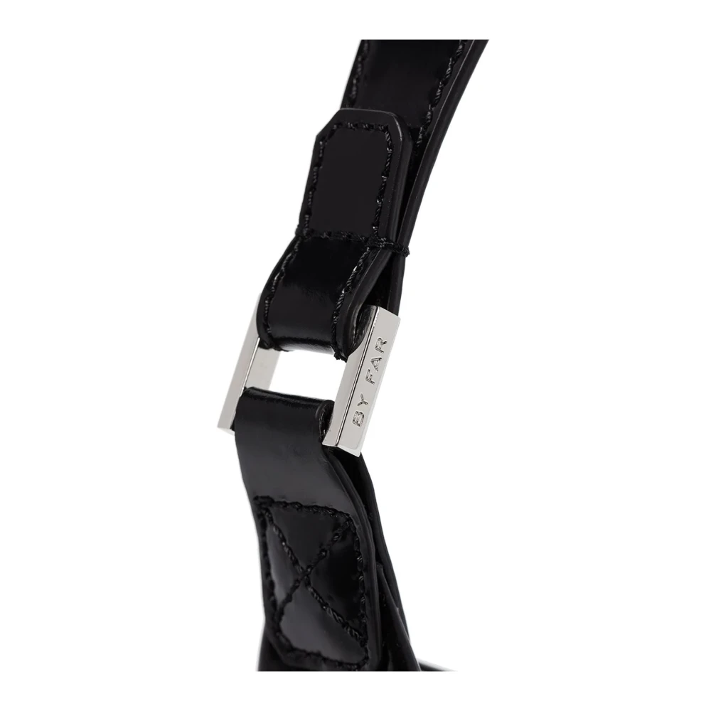By FAR Zwarte Semi Patent Leren Schoudertas Black Dames