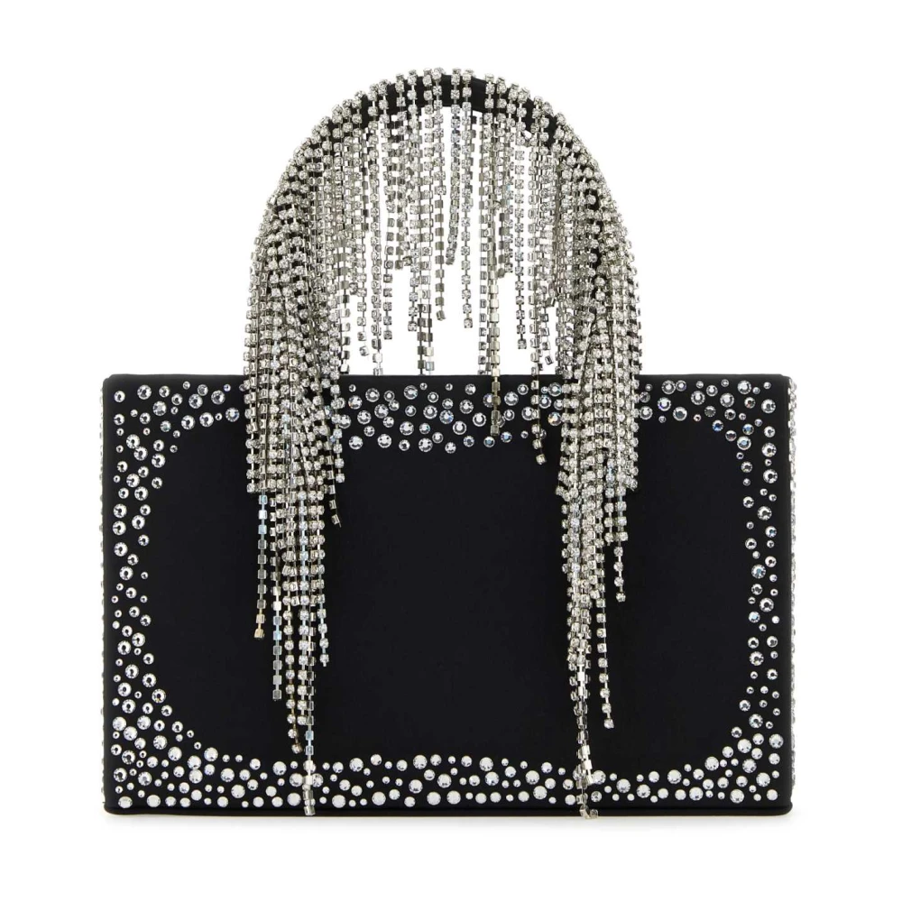 Kara Zwarte Nappa Leren Handtas Black Dames