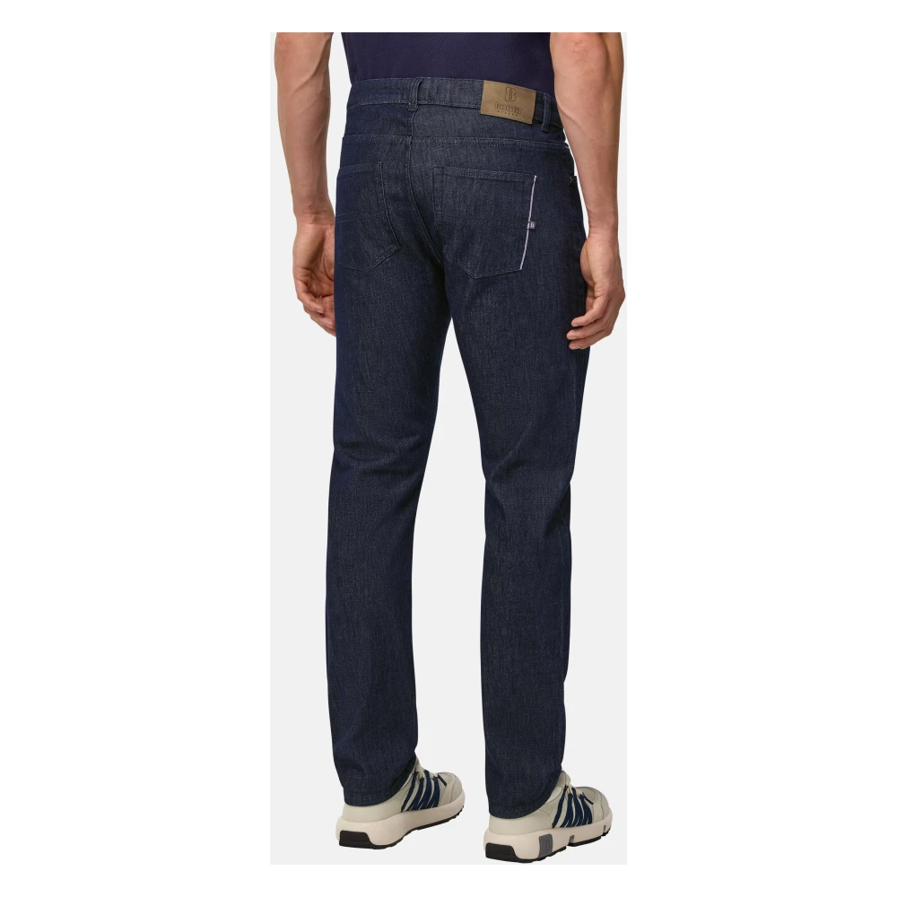 Boggi Milano Selvedge Katoenen Denim Jeans Blue Heren