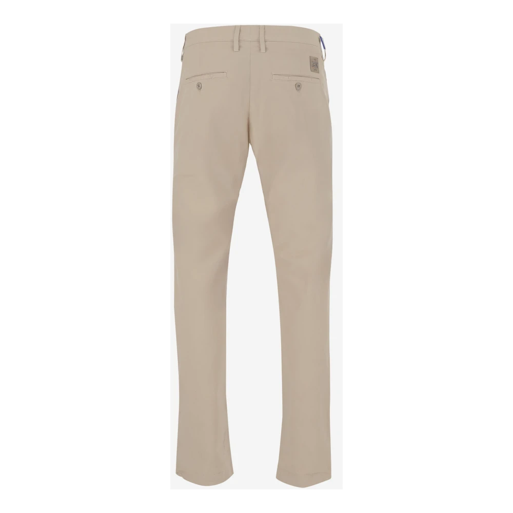 Jacob Cohën Beige Stretch Katoenen Broek Rechte Pijp Beige Heren