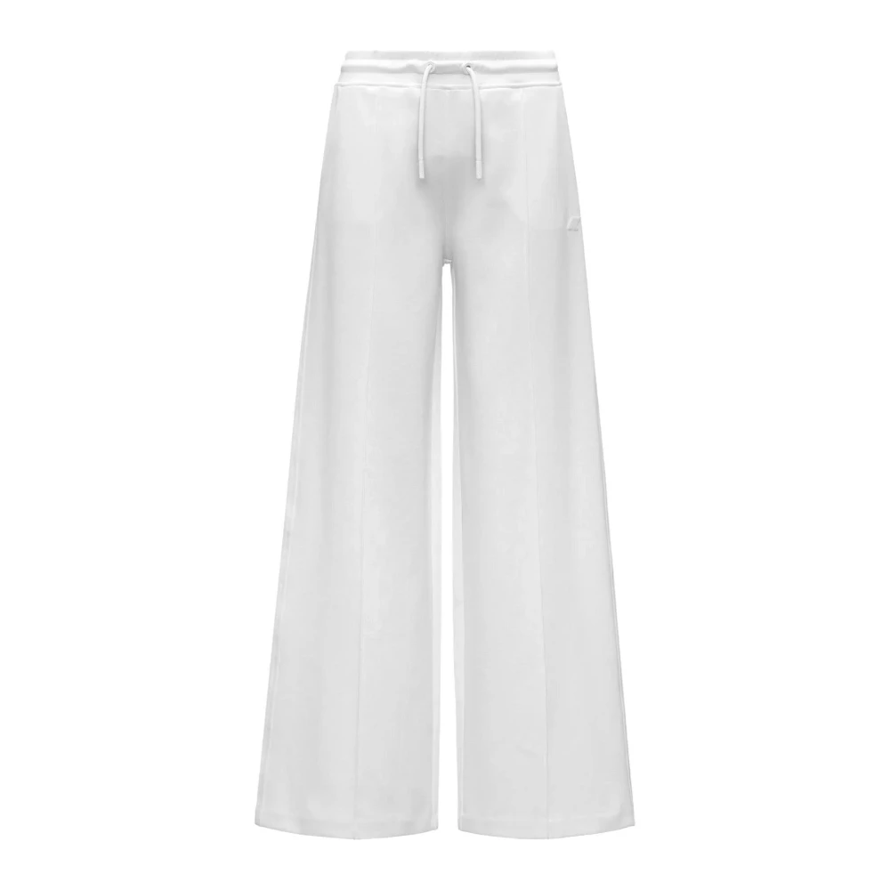 K-Way Women's White Loyre Interlock - Wide Trousers - M - Trousers