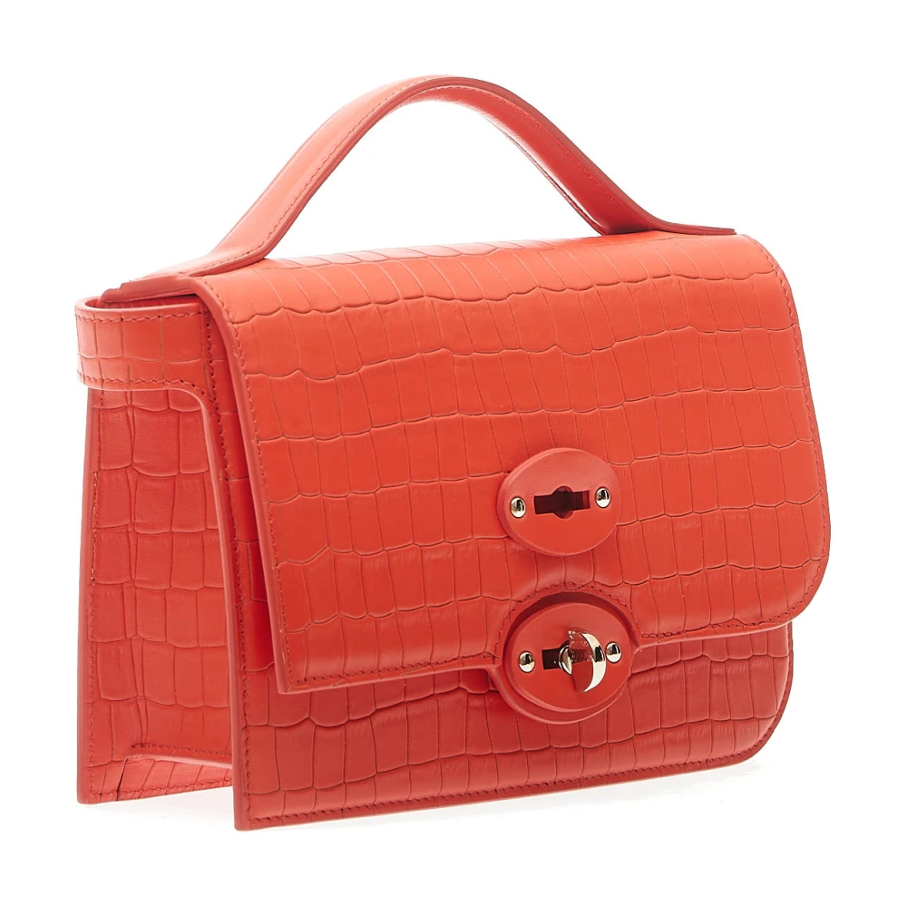Zanellato Oranje Medusa Print Handtas Orange Dames
