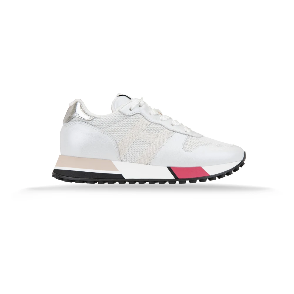 Hogan Veters Dames Glitter Sneakers Dames Schoenen Wit