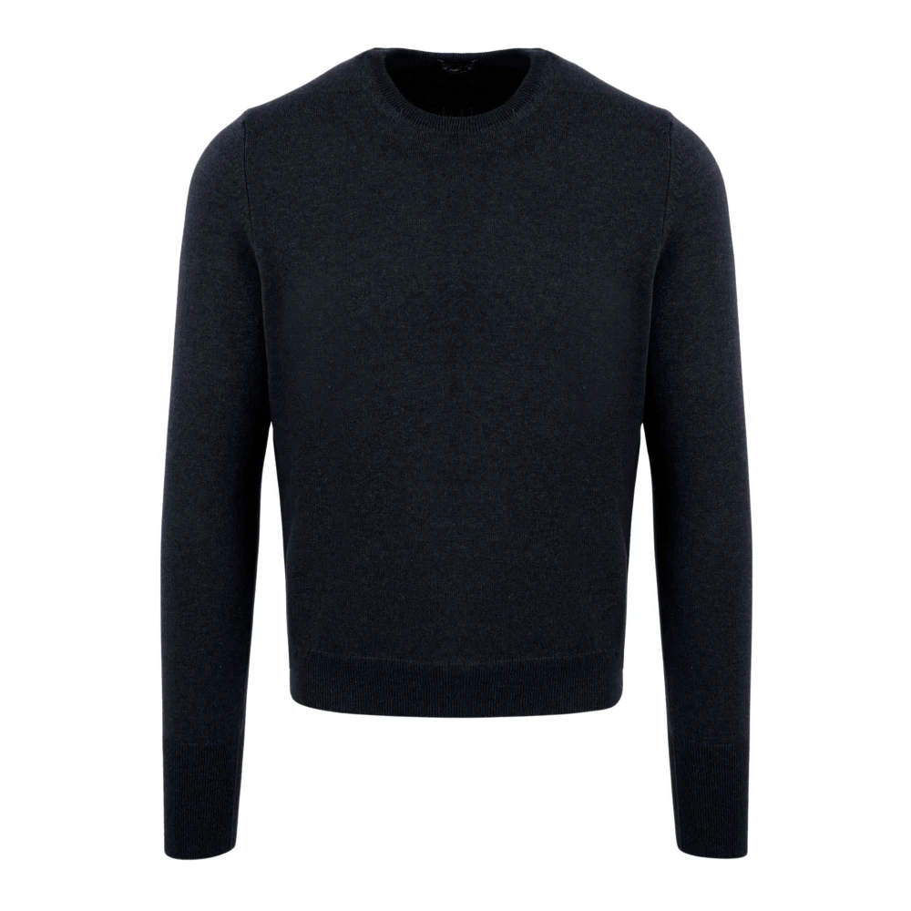 Drumohr Kasjmier Crewneck Sweater Fw23 Regular Fit Blue Heren