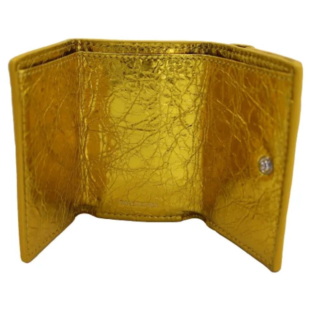 Balenciaga Vintage Pre-owned Leather wallets Yellow Dames
