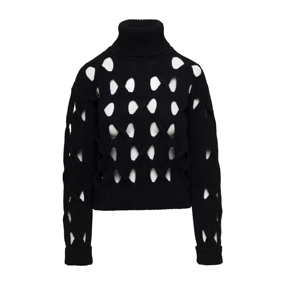 Federica Tosi Zwarte Cutout Sweaters Black Dames