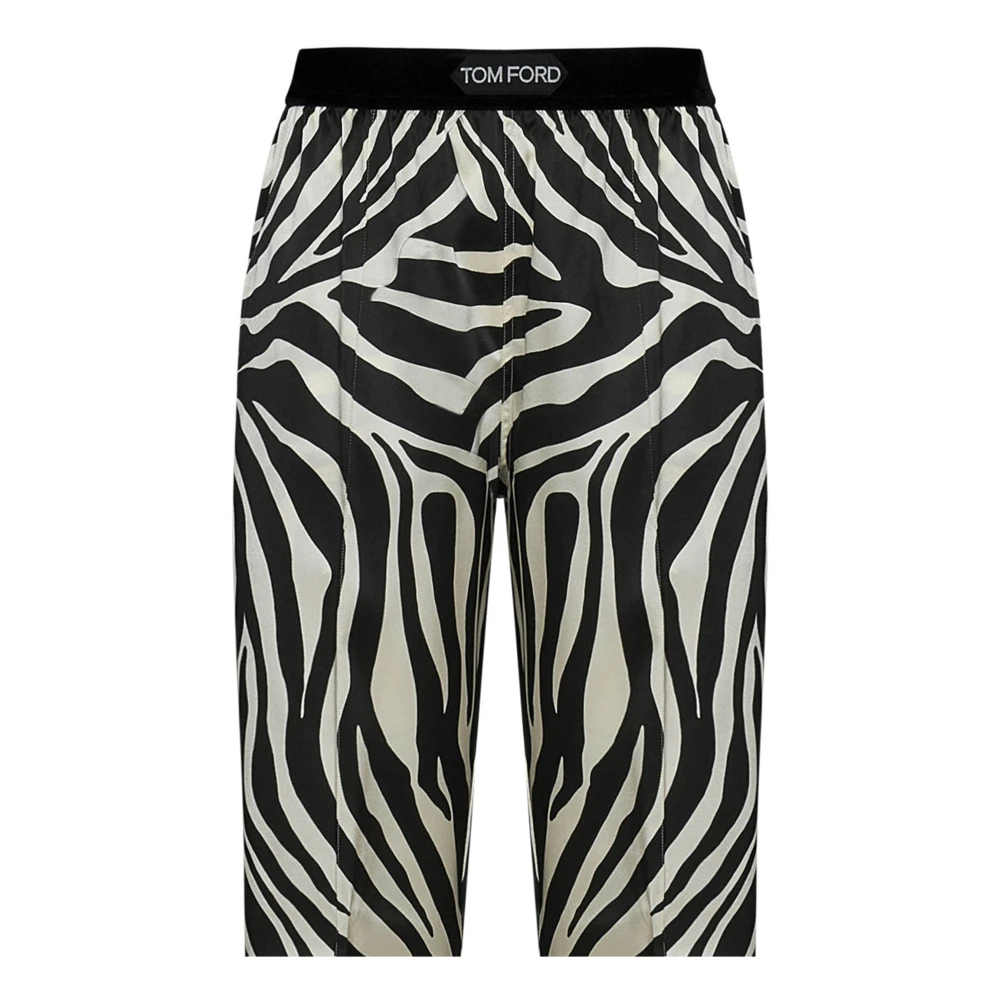 Tom Ford Beige Zijden Broek Chic Comfortabele Stijl Multicolor Dames