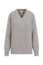luxurious-grey-v-neck-sweater