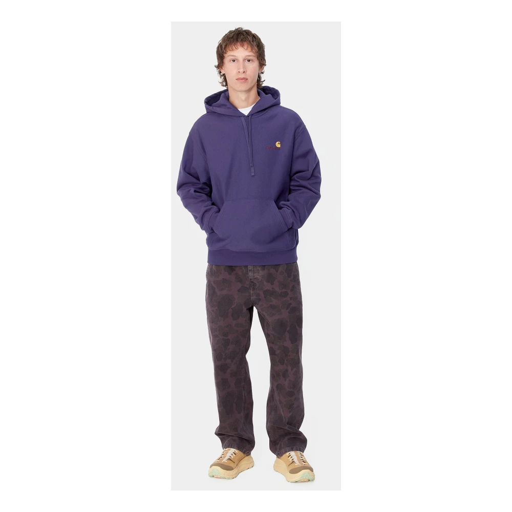 Carhartt WIP Amerikaans Script Hoodie Purple Heren