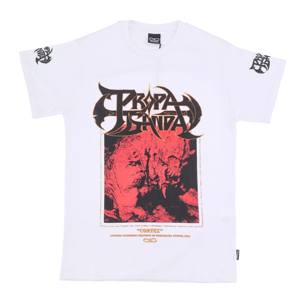 Propaganda Witte Heren Tee met Logo Print White Heren