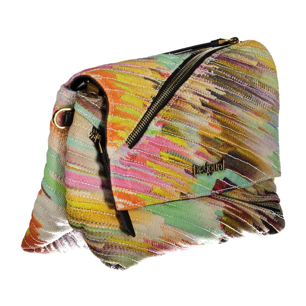 Desigual Gele Schoudertas met Afneembare Banden Multicolor Dames