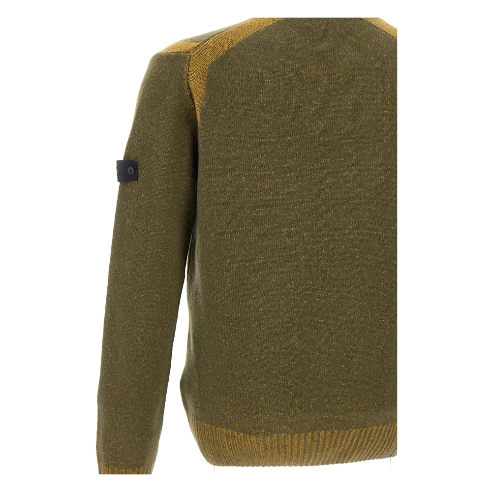 Peuterey Groene Wollen Crew Neck Sweater Green Heren