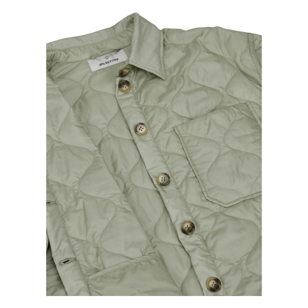 Milestone Golf Gestikt Oversized Shirt Green Dames