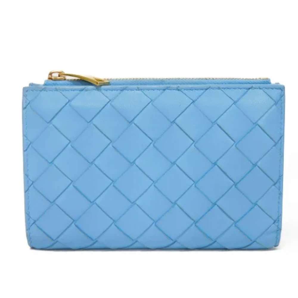 Bottega Veneta Vintage Pre-owned Leather wallets Blue Dames