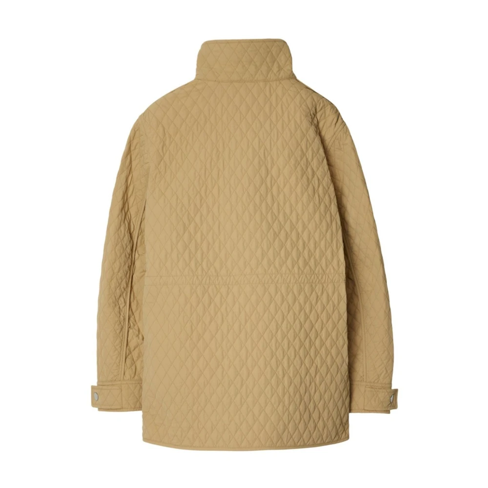 Burberry Vintage Check Gewatteerde Jas Beige Dames