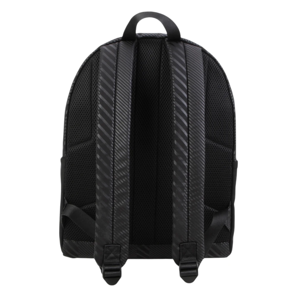 Hugo Boss Gedrukte rugzak met mesh rug Black Unisex