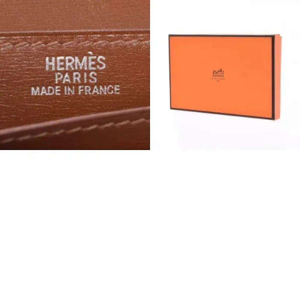 Hermès Vintage Pre-owned Leather wallets Brown Dames