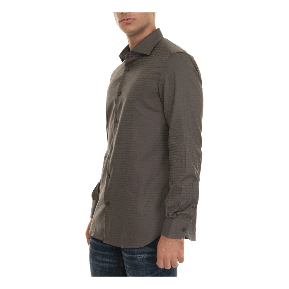 Emporio Armani Stijlvol Klassiek Overhemd voor Mannen Green Heren