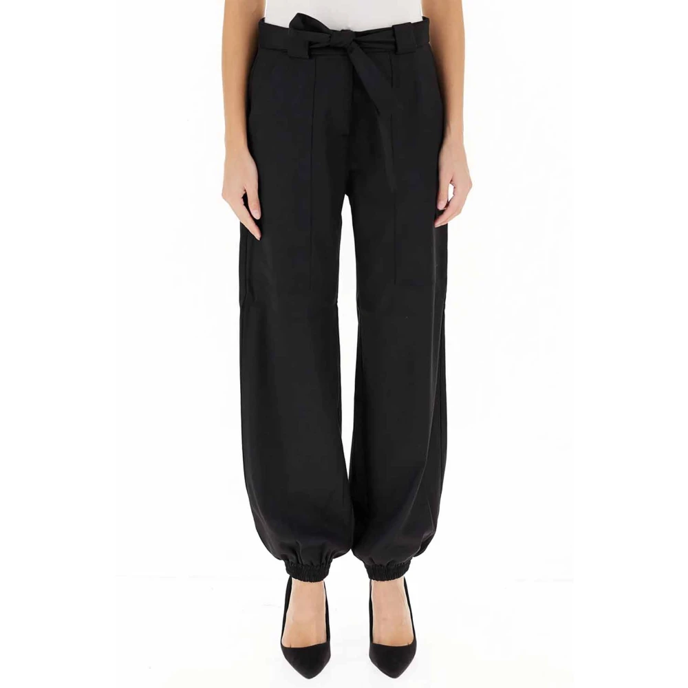 pinko Zwarte Utility Wollen Broek Black Dames