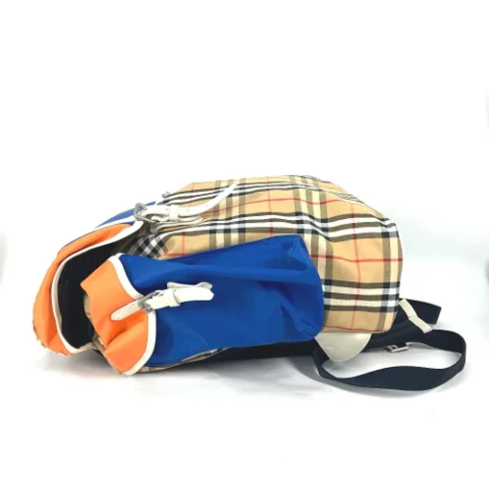 Burberry Vintage Pre-owned Leather backpacks Beige Heren