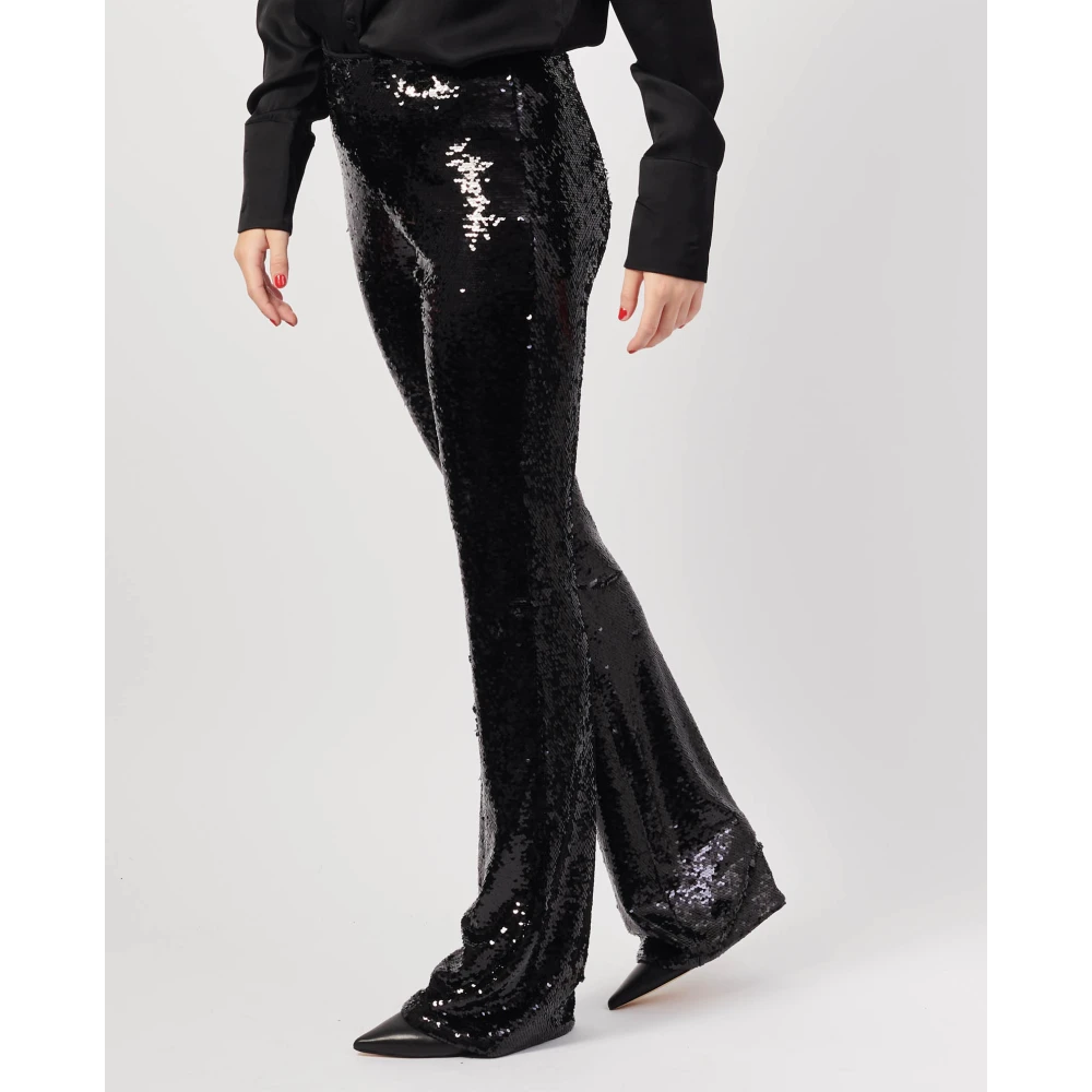 Armani Exchange Zwarte Paillettenbroek Black Dames