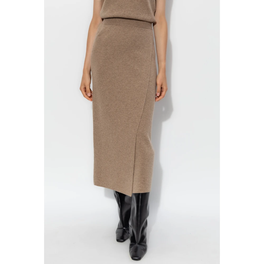 Max Mara Wollen Rok Umbria Brown Dames