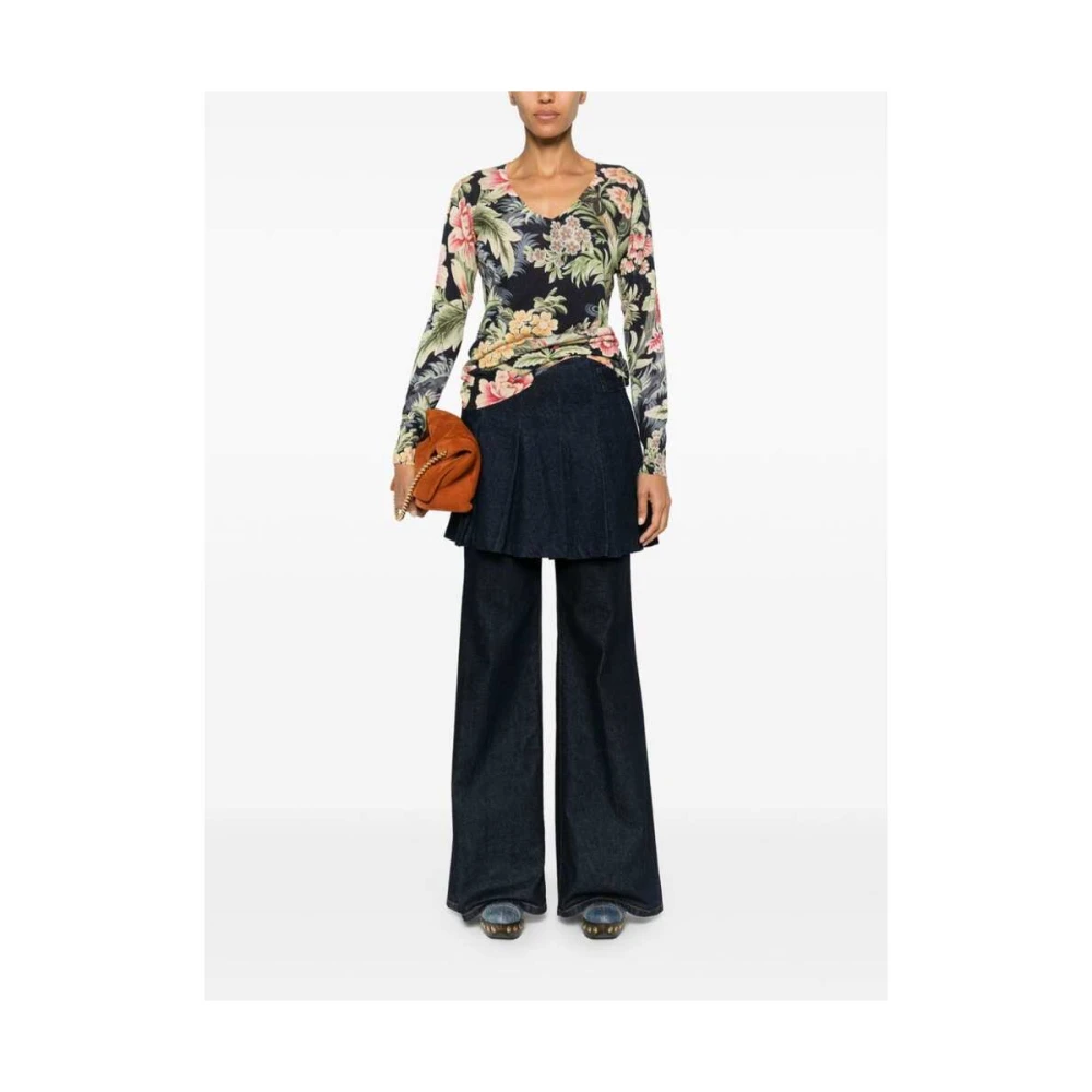 ETRO Bloemenprint Zijde-Kasjmier Trui Multicolor Dames