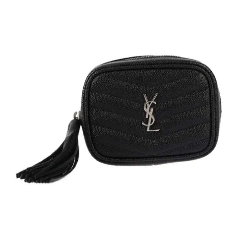 Saint Laurent Vintage Pre-owned Leather clutches Black Dames