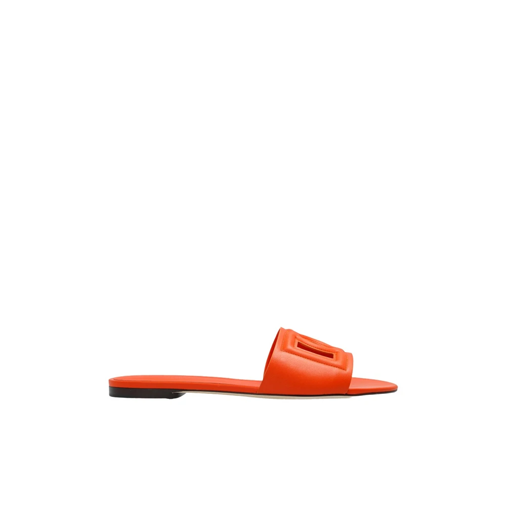 Dolce & Gabbana Mujer Naranja - Mules De Cuero Bianca - Shoes - 38 Eu