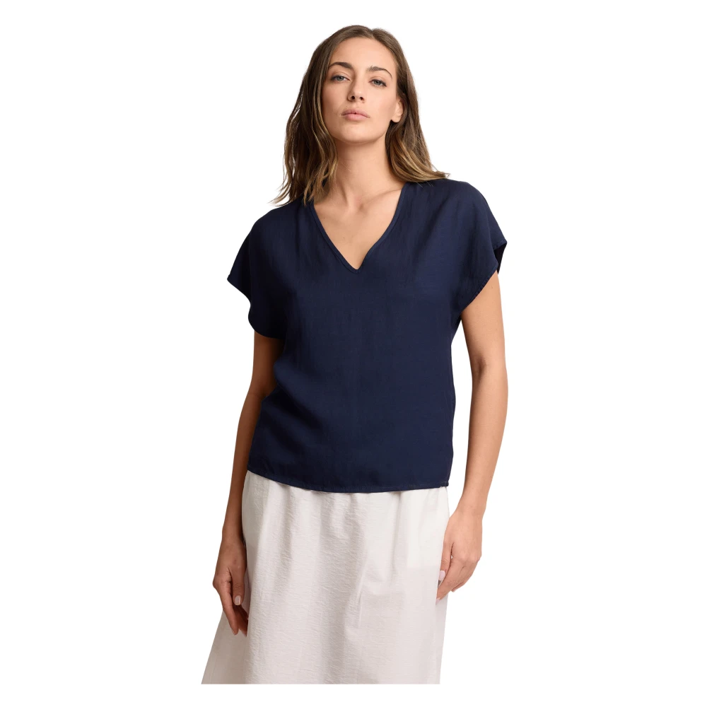 Kocca Blue Blouses, Female, Xs, All Occasion V-Neck Top