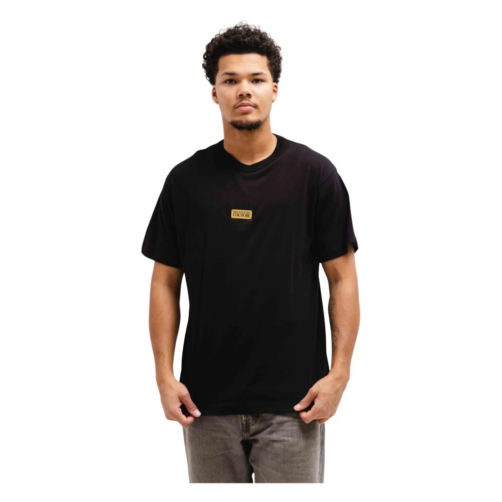 Versace Jeans Couture Zwart Logo Regular T-Shirt Heren Black Heren