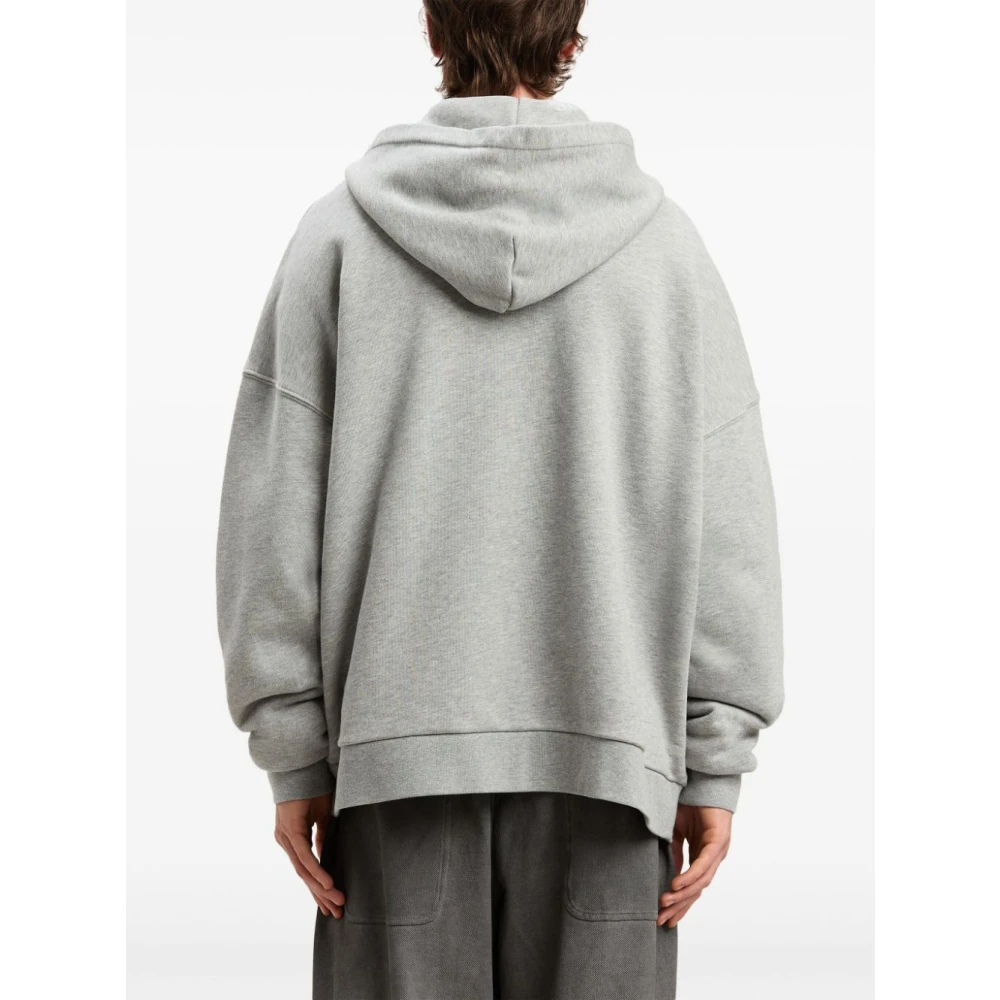 Palm Angels Grijze Sweater met Voorzak Gray Heren