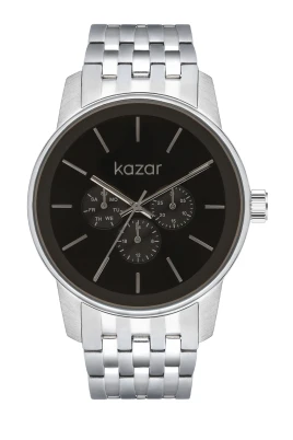 Klassiskt silver och svart armbandsur