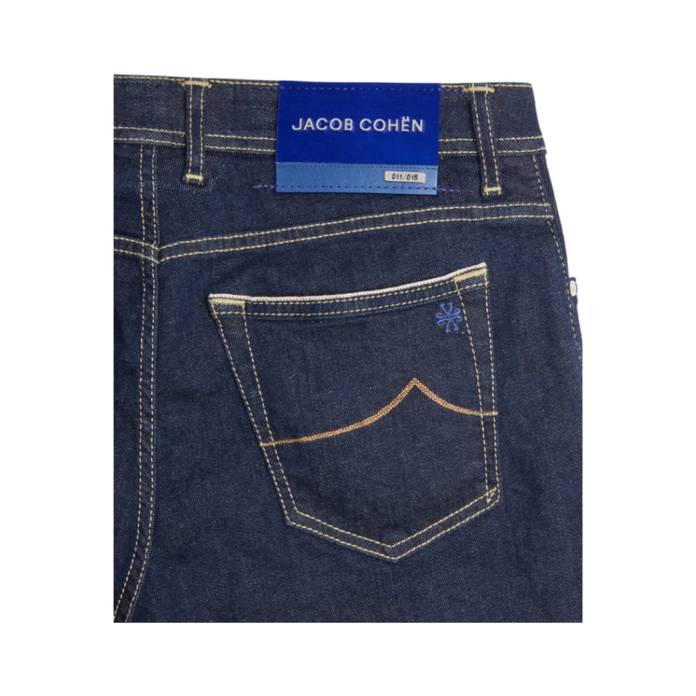 Jacob Cohën Beperkte oplage Denim Jeans met ruwe blauwe stiksels Blue Heren