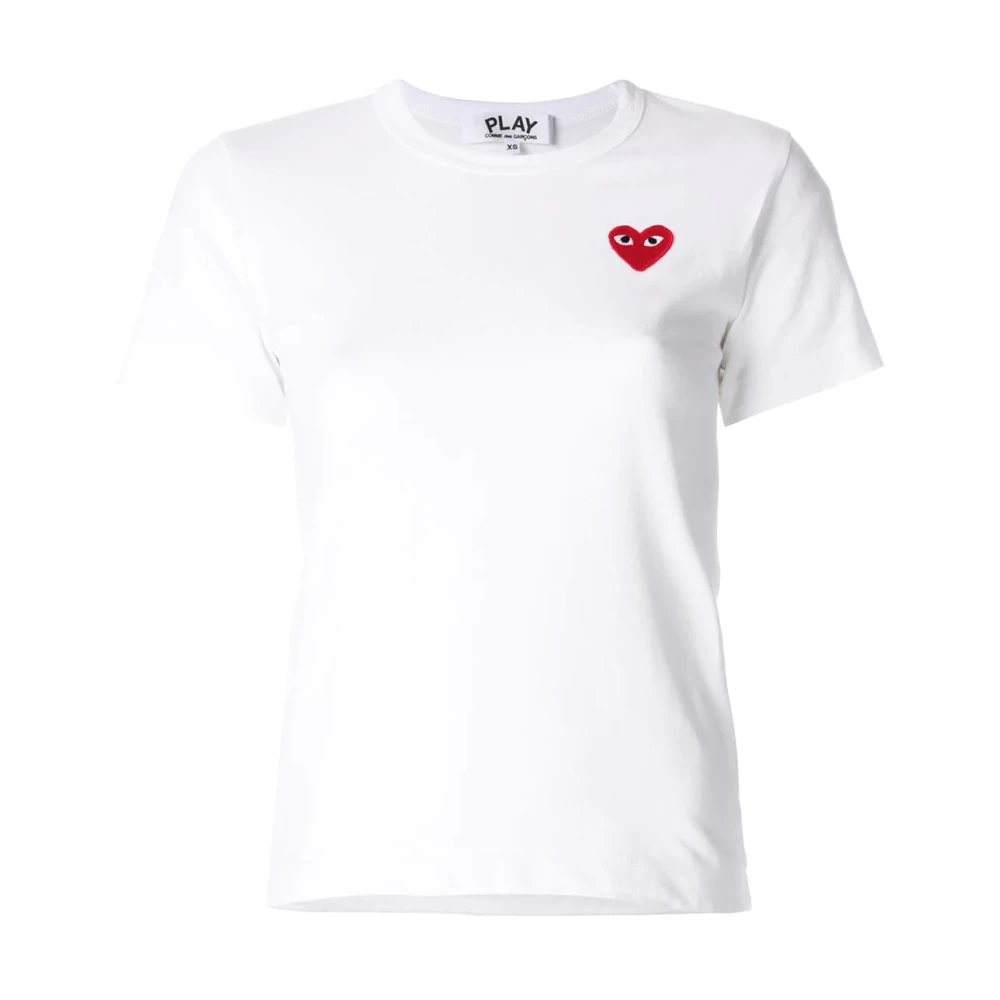 Geborduurd hart logo T shirt Comme des Garcons Play T shirts Miinto