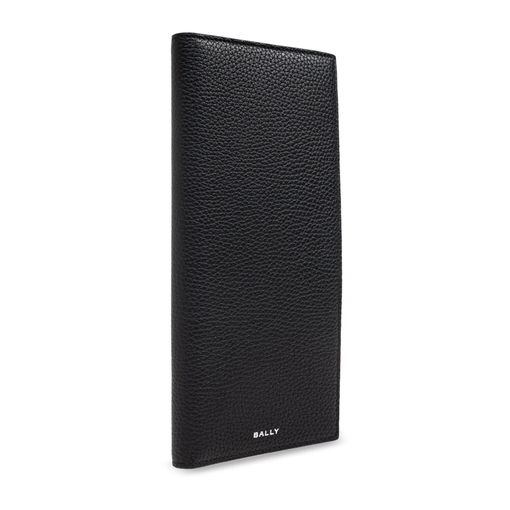 Bally Leren Portemonnee met Logo Black Heren