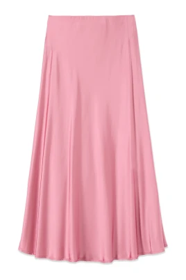 A-Linje Viscose Satinkjol