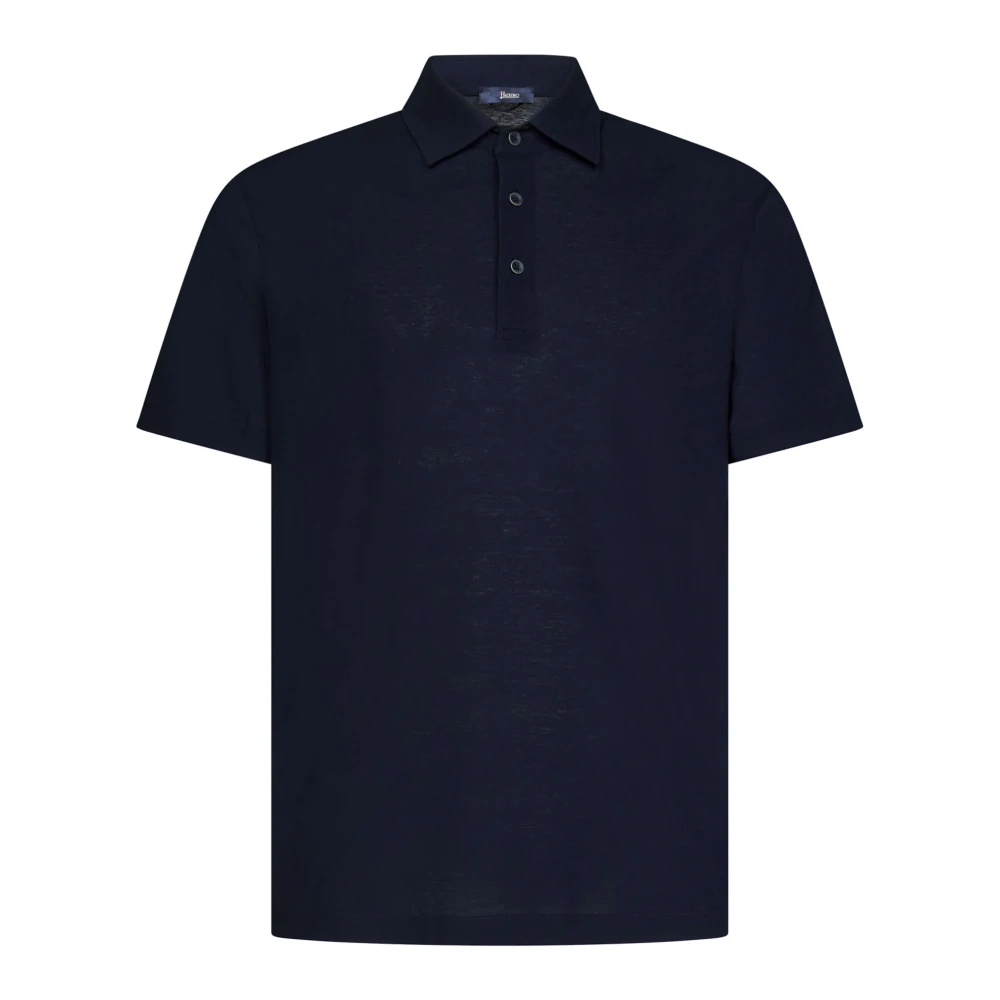 Herno Blauw Polo Shirt Stijlvol Modern Ontwerp Blue Heren