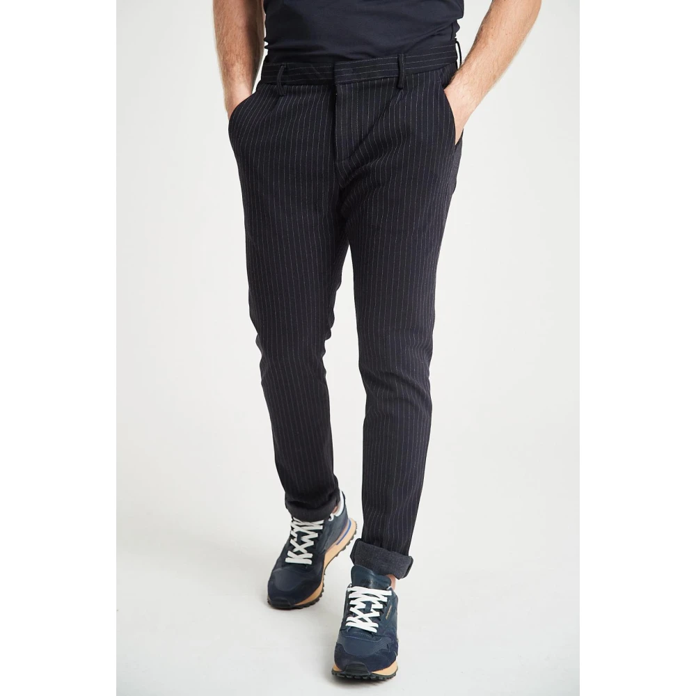 Dondup Gaubert Pinstripe Broek Blue Heren